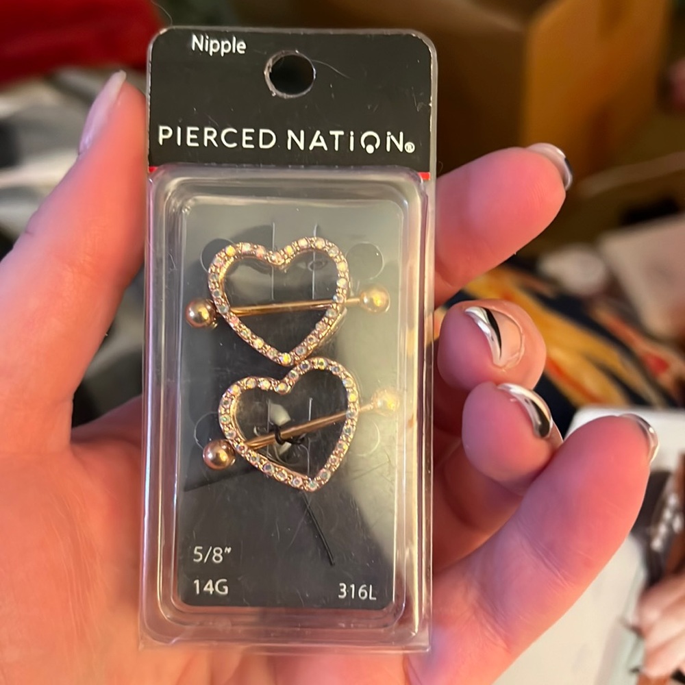 Pierced nation nipple rings